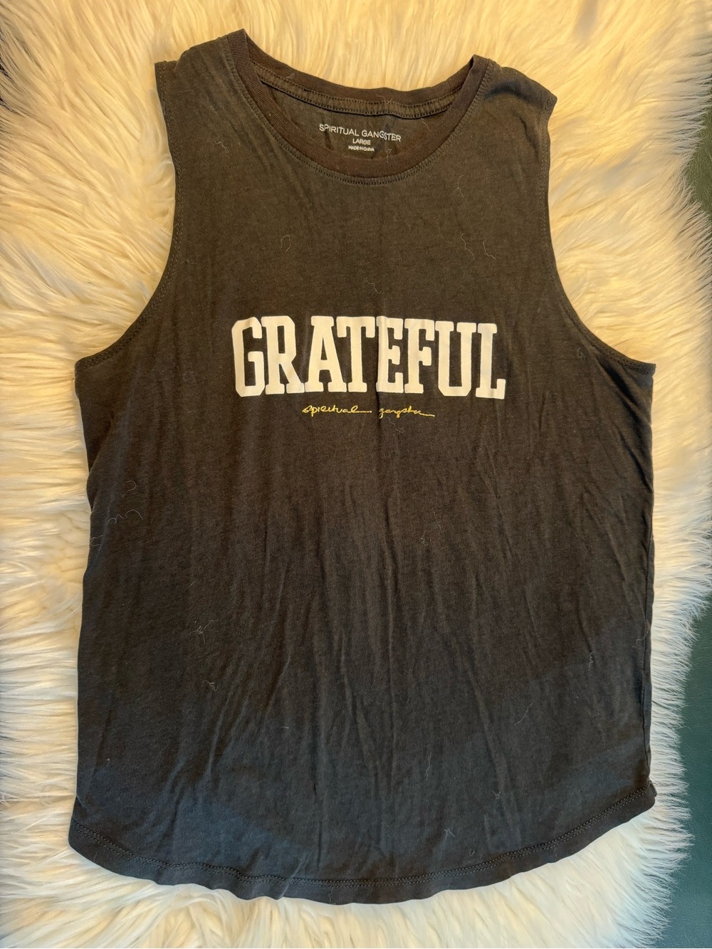 Spiritual Gangster Black GRATEFUL Muscle Tank